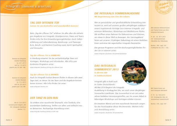Integralis-Jahresheft Innenseiten